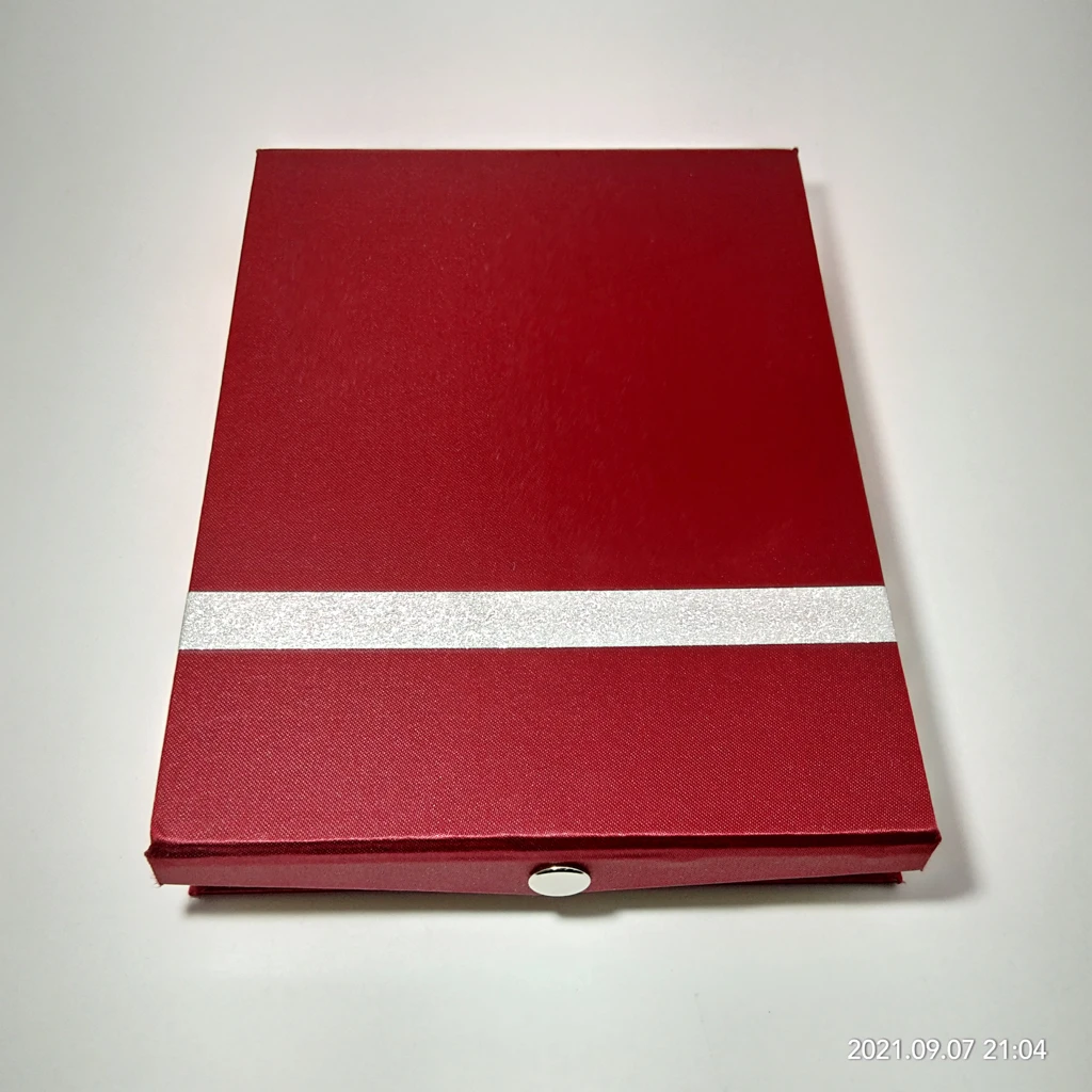 jewellery box maroon satin strip necklace