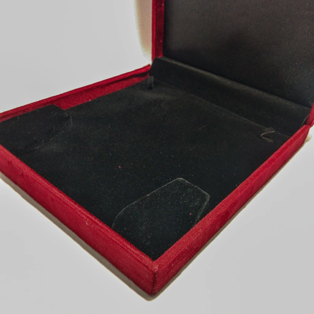 premium red velvet engrave necklace